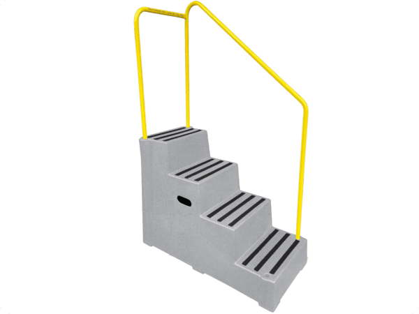 4 Step Heavy Duty Mounting Block with Handrail